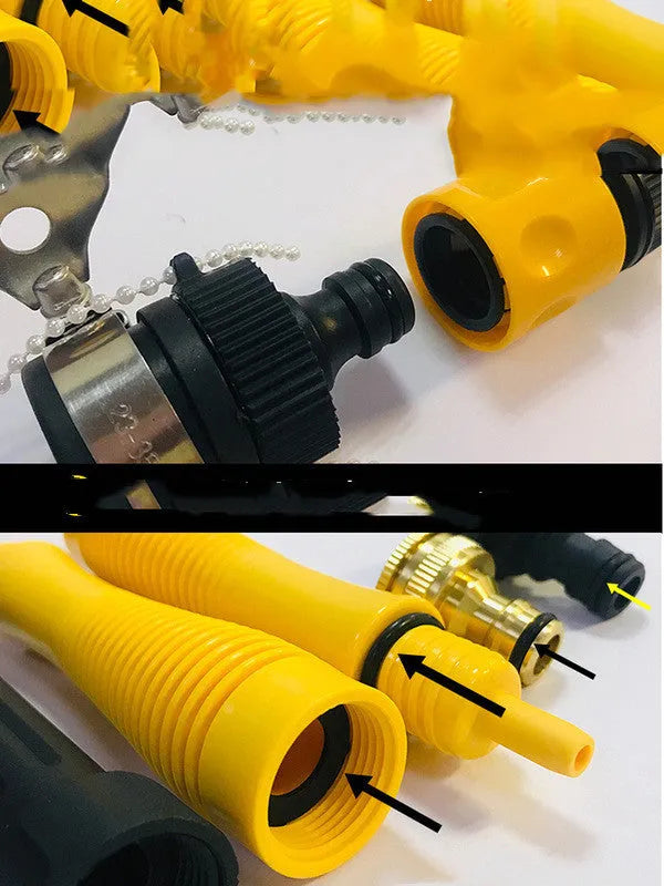Car wash water gun set with foam pot and brush mop on standard colour