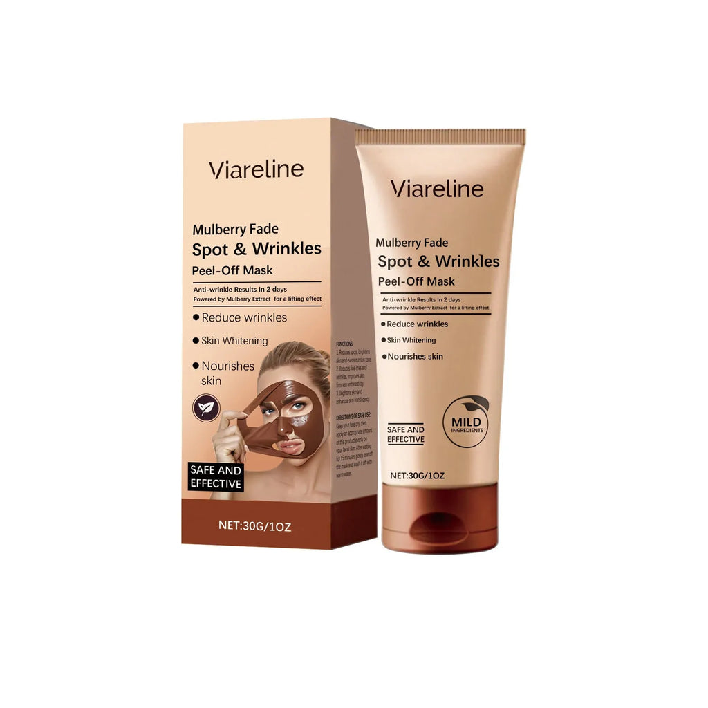 Single 30g sheet facial mask with arbutin, hyaluronic acid and collagen formula.