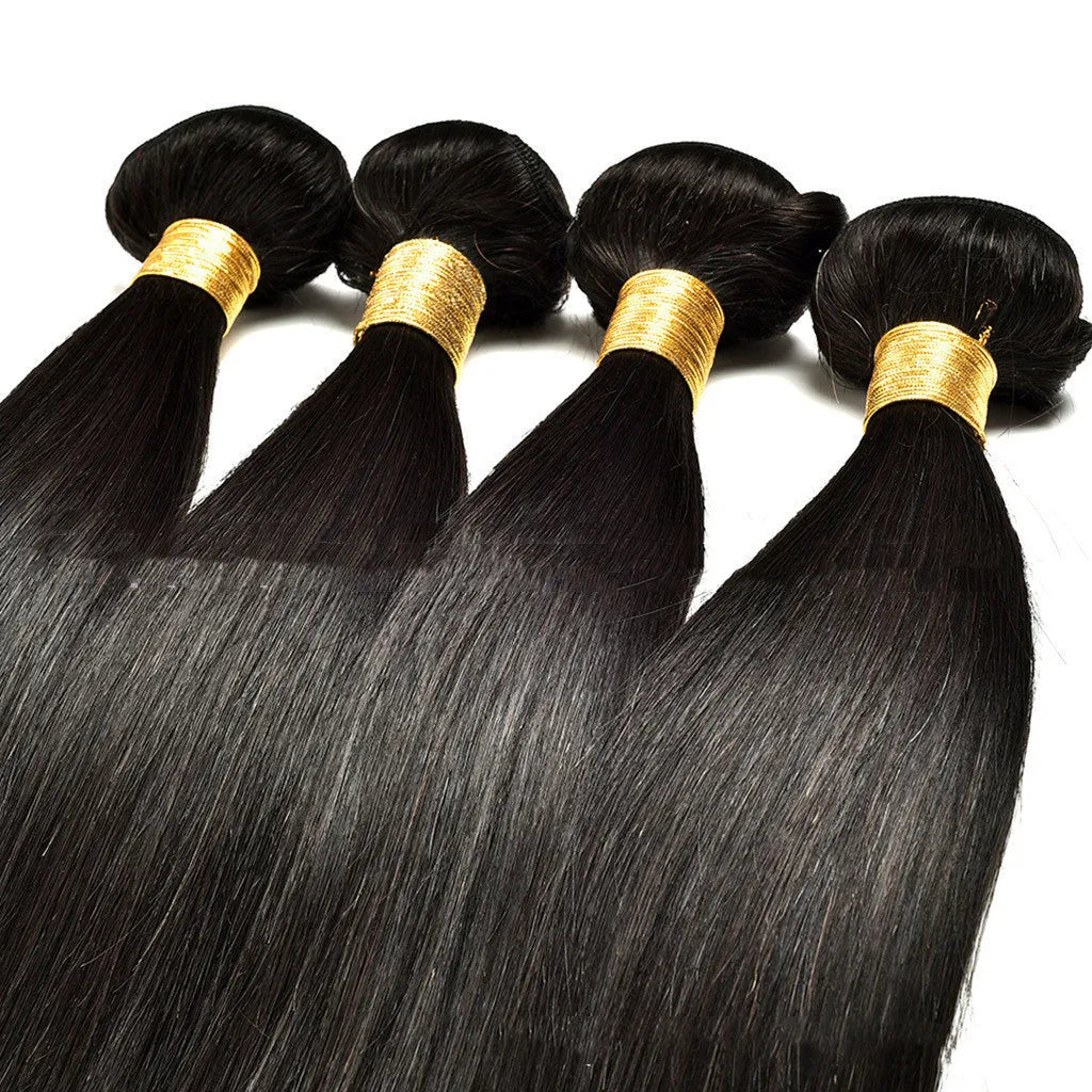 Straight real human hair extension wig natural style available in lengths 8 to 30 inches for ladies