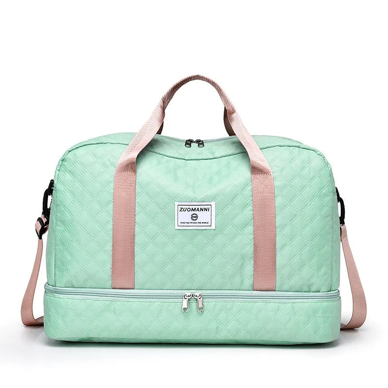 Large Oxford cloth leisure travel bag in a solid colour with a capacity of 36-55 litres.