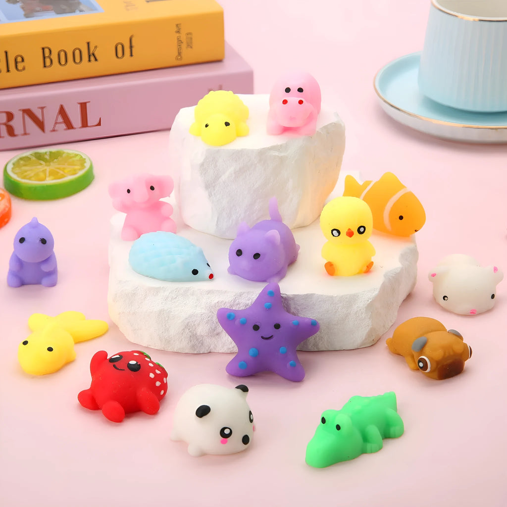 Mini cat's paw squeezing toy TPR Animal Little Biga colour pendant OPP bag packaging