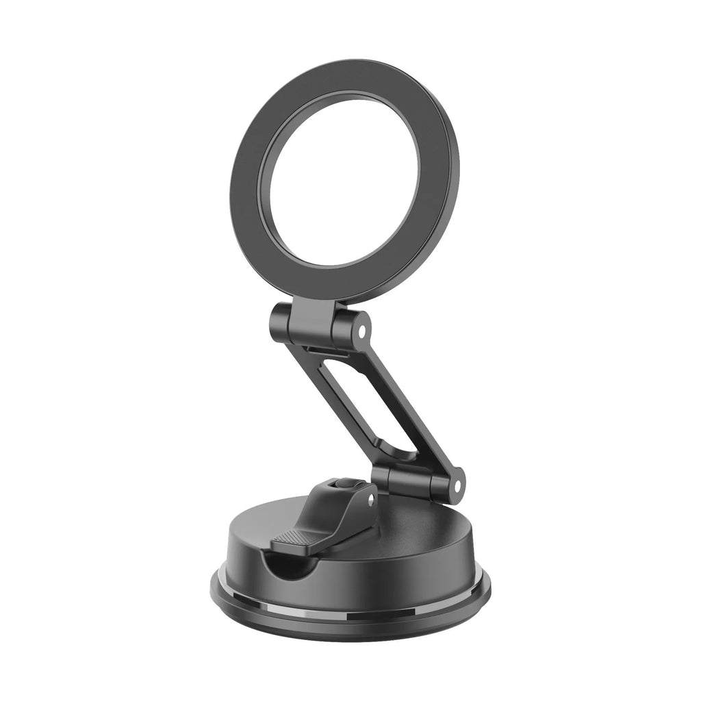 Black H154 car magnetic phone holder with suction cup mount for windscreen or dashboard