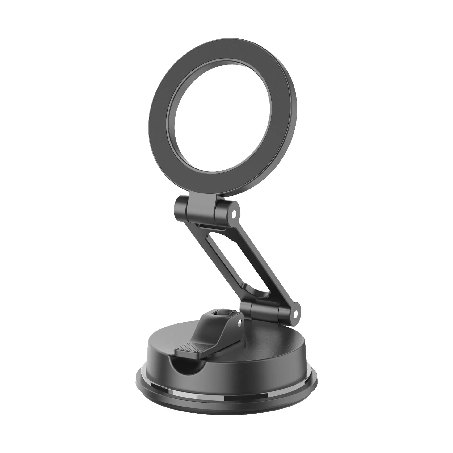 Black H154 car magnetic phone holder with suction cup mount for windscreen or dashboard