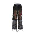Men's loose fit retro jeans with detachable trouser legs in denim.