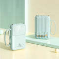 20000 MA mini power bank with colour screen in beige, plastic shell, compact 101.5x66x28mm size