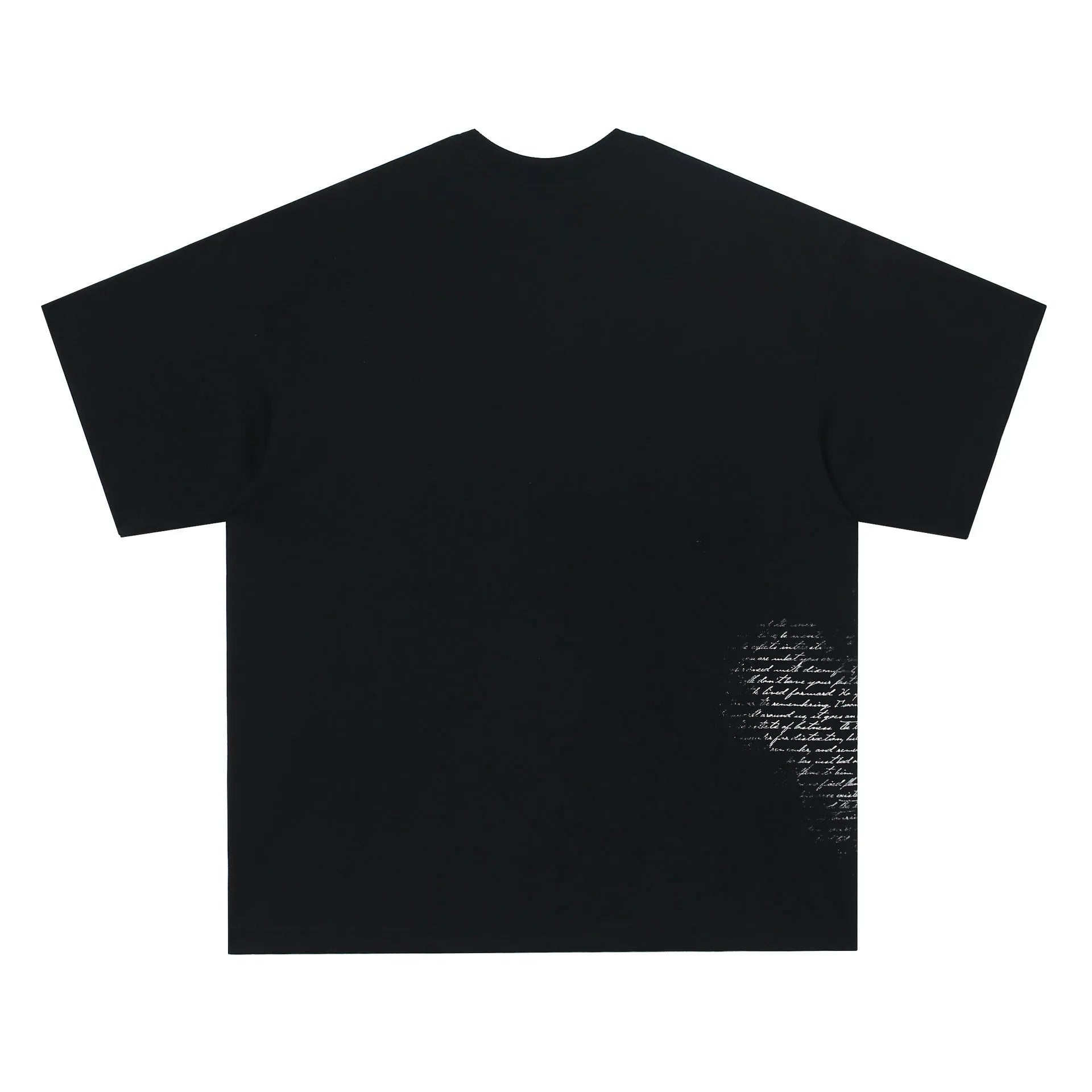 American retro hip hop gothic T-shirt with printed letters in pure cotton