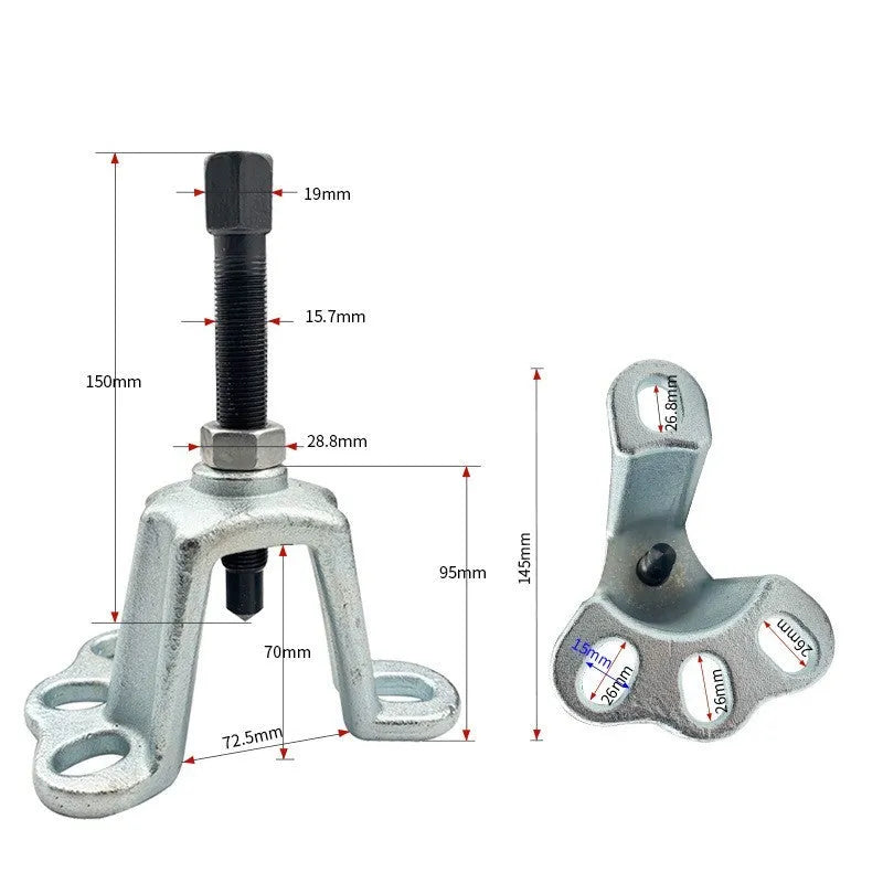 Chrome vanadium steel brake drum removal tool in three styles for electric and conventional vehicles