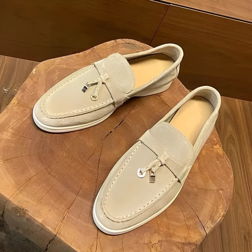 Lightweight unisex slip-on loafers with a round toe, rubber sole, and PU upper in a high-top design.