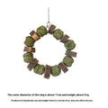 Hamster gnawing toy made of straw forming a ball ring, for small pets like guinea pigs.