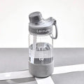 Heat-resistant plastic drinking cup with straw in cartoon pattern, available in grey, green, or pink colours