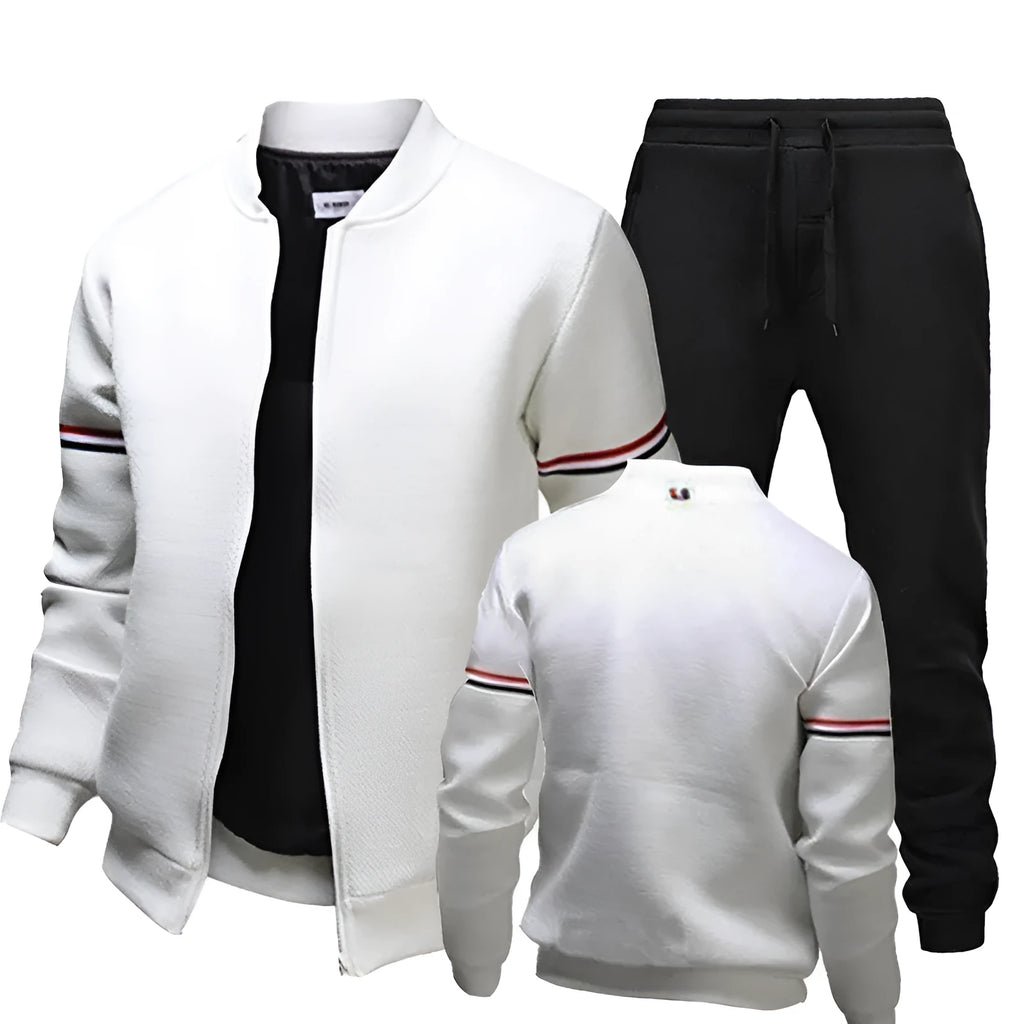 Outdoor sports baseball uniform two-piece set in black, white, and navy blue, polyester fabric, sizes S to XXXXL