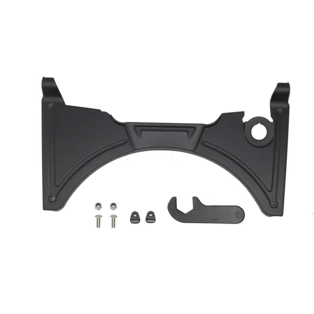 Matte black motorcycle cockpit fairing for BMW R1250GS and R1200GS models, showing mounting points.