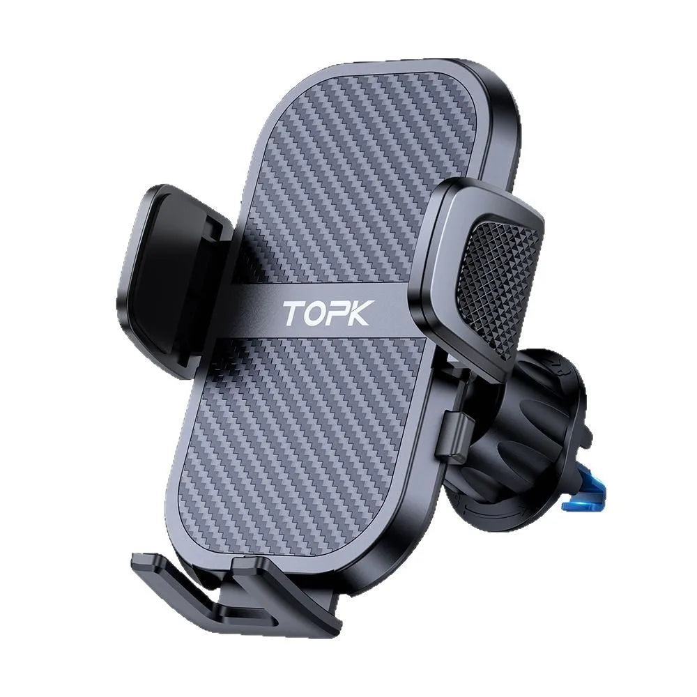 TOPKD46 universal car phone holder with multiple bracket styles and suction cup mounting