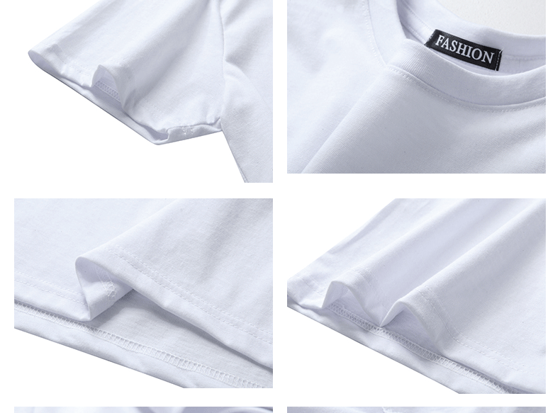 Fashion men's round neck letter print short sleeve cotton T-shirt in white with creative fun tie dye design