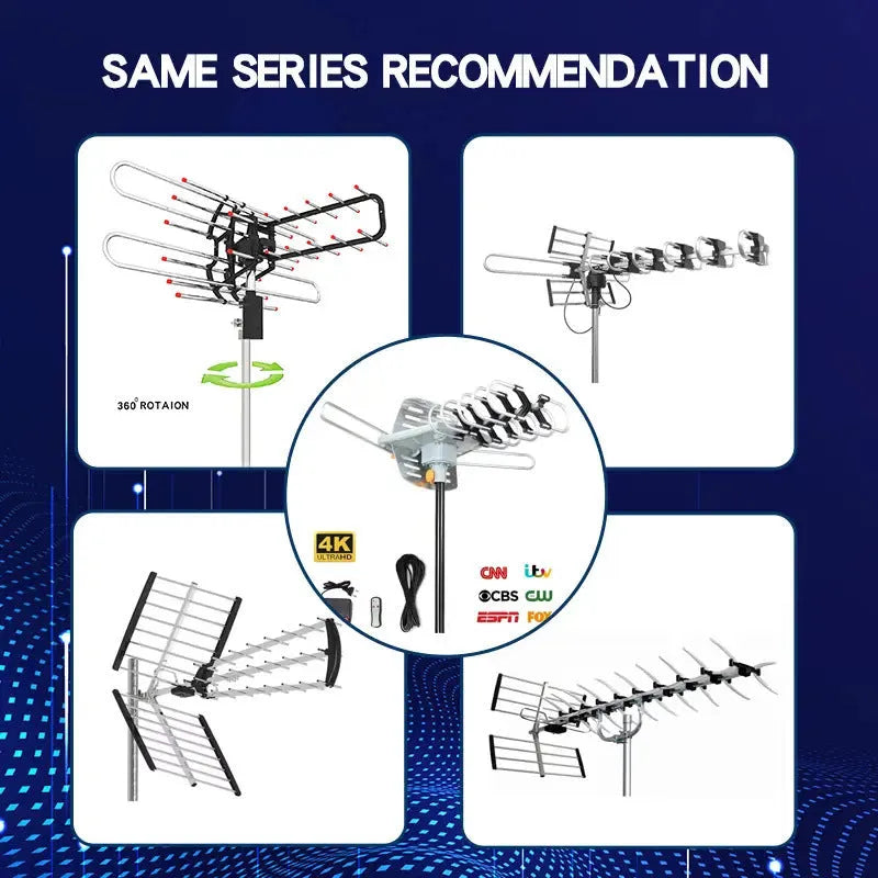 GR-1002 outdoor rotatable television antenna receiver with directional adjustment capability