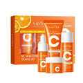 Five Vitamin C Whitening Moisturizing Travel Bag cleansing facial set in travel pack packaging