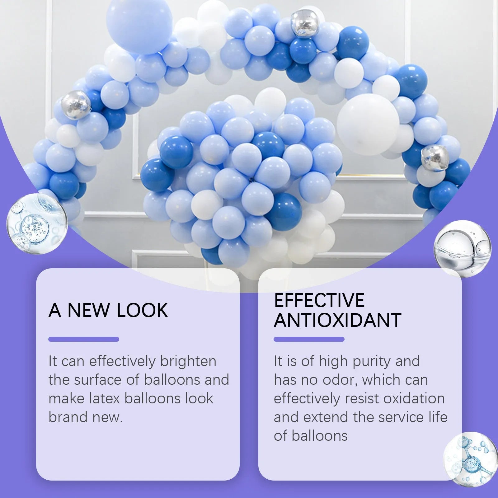 100ml Balloon Shiny Spray bottle for creating lasting lustre on party balloon surfaces