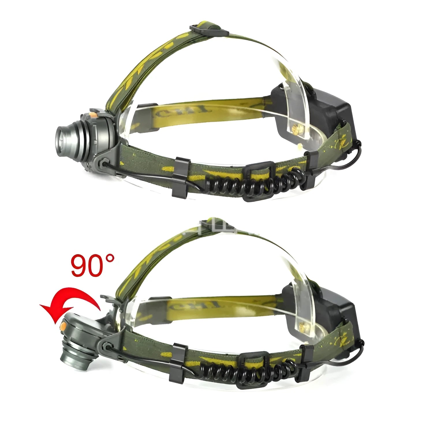 Aluminum alloy induction headlamp with motion sensor and retractable design for outdoor camping