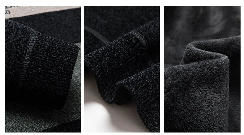 Men's dusted chenille knit sweater pullover with round collar and long sleeves in blue