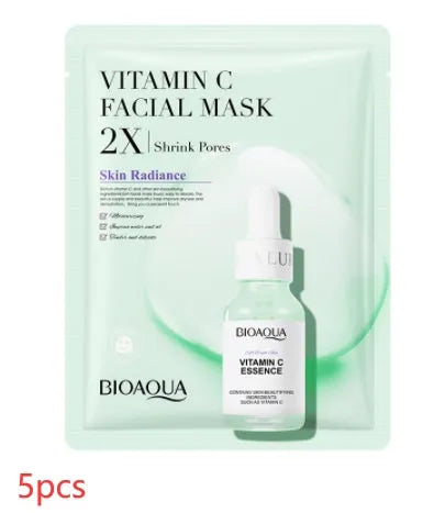 Collagen face sheet mask with 30g gel formula showing hyaluronic acid and Centella Asiatica variants