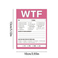A4 sheet of paper table place cards with colourful musical notes print, 13 by 10 centimetres.