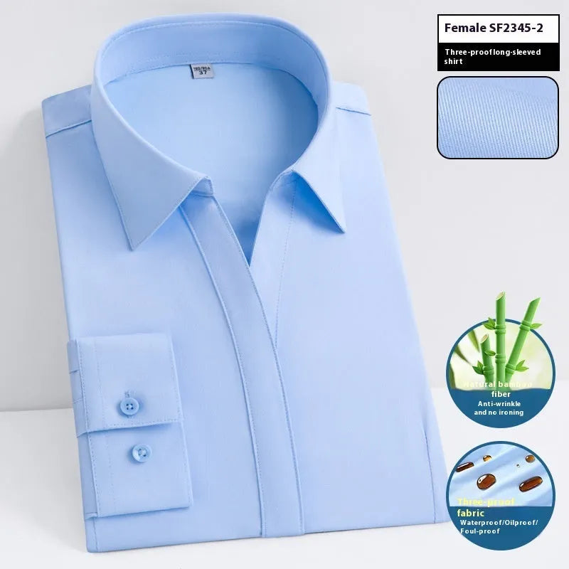 Men's slim fit bamboo fibre short sleeve shirt with square collar in solid colour
