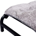 Folding steel frame dog camp bed with mesh sides and included mattress in four available sizes