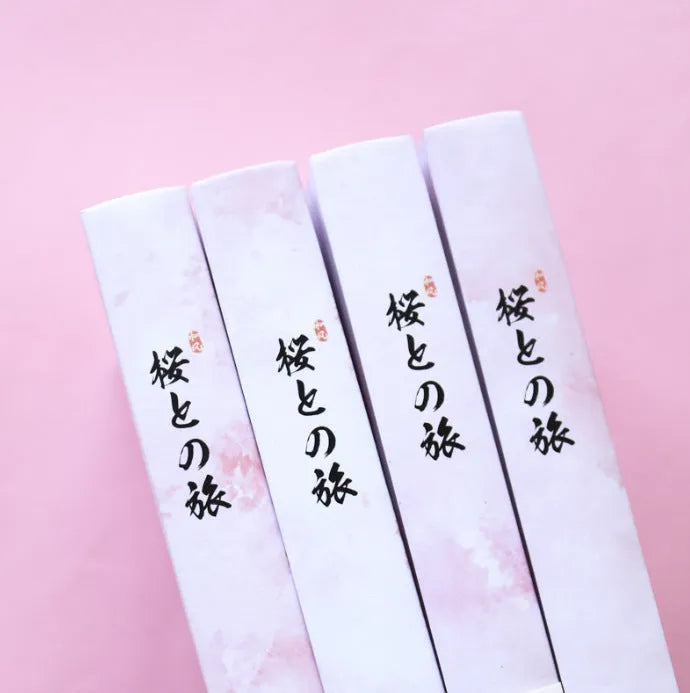 Muco hardcover notebook with Sakura Flower Orbit AR design in pink, green, red, or yellow.
