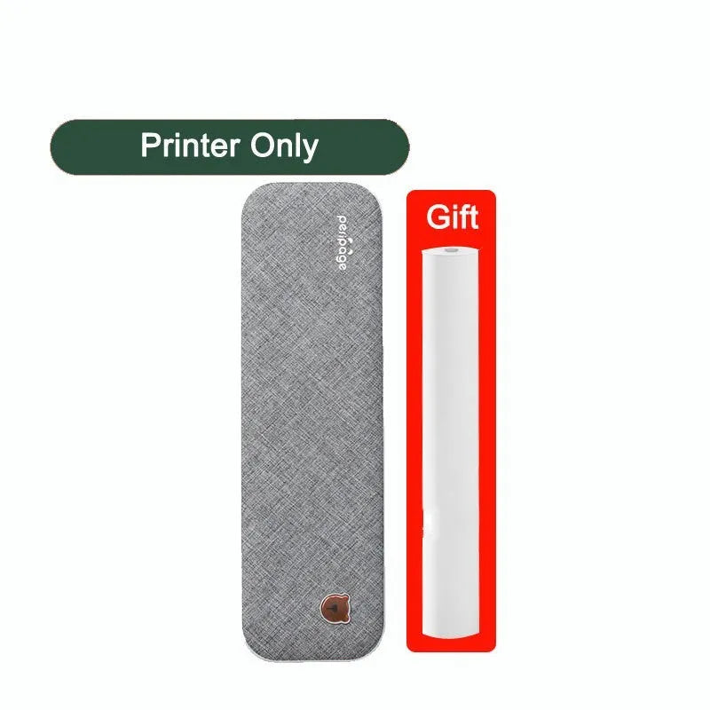 Mini A4 ink-free thermal printer with USB port and lithium battery for text printing on A4 paper
