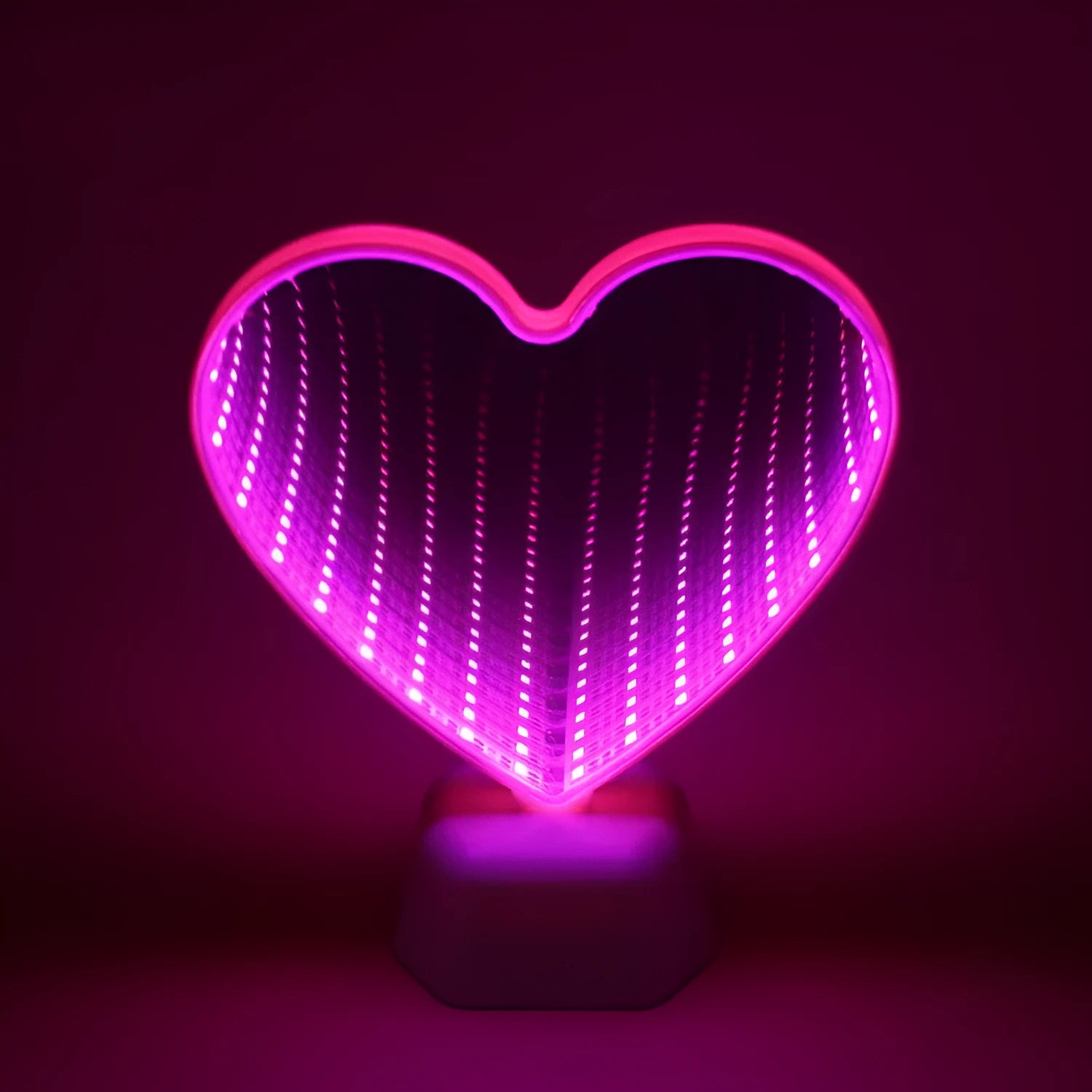 LED double-sided love tunnel light with rose red illumination and plastic construction