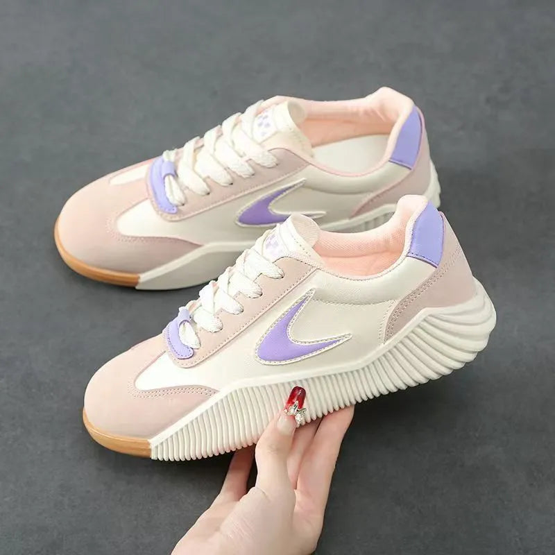 Women's floral print casual sneakers in three colour options with low-top design