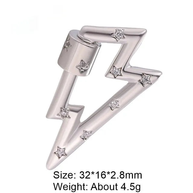 Copper climbing heart button fastener with micro-inlaid zircon stones and gold electroplating.