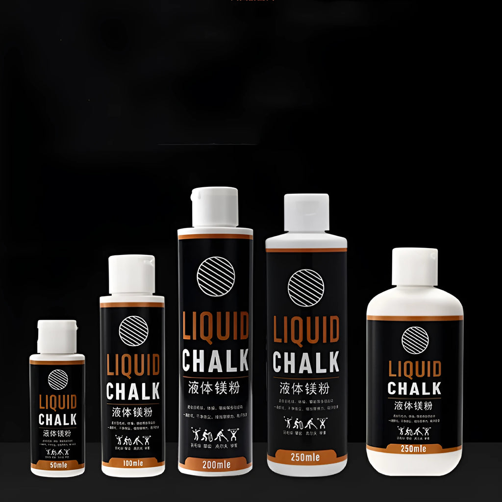 Hook bottle of magnesium carbonate anti-slip powder for rock climbing and sports.