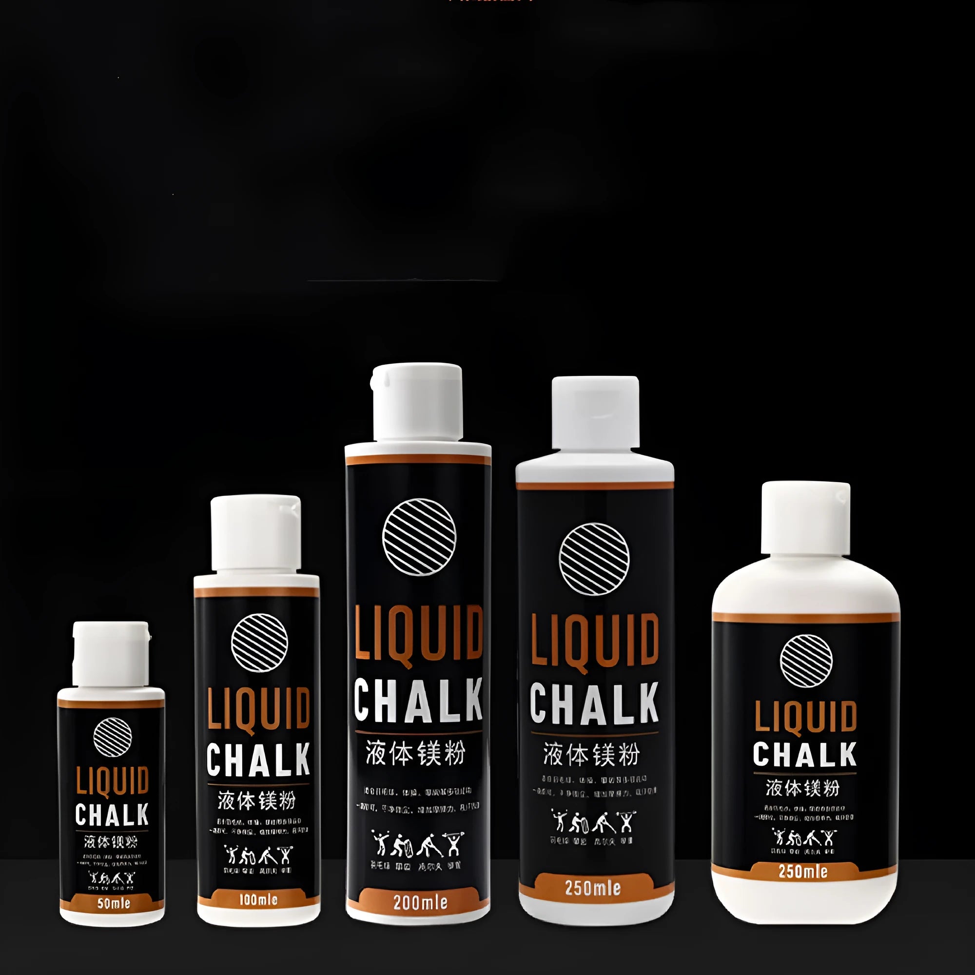 Hook bottle of magnesium carbonate anti-slip powder for rock climbing and sports.