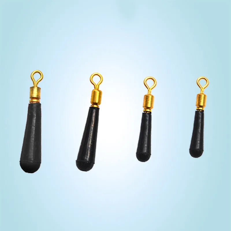 Copper head rotating fishing float seat tackle with rubber and metal construction in three sizes