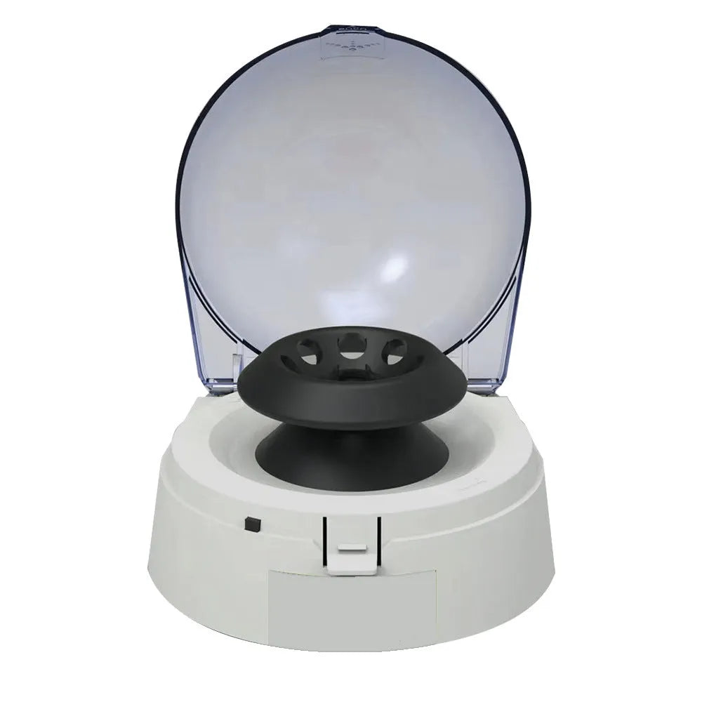 Mini laboratory centrifuge with 7000 rpm speed and compact 157×170×120mm dimensions