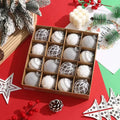 Handmade plastic Christmas tree decoration ball in modern simple design 6cm diameter