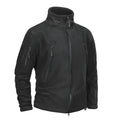Thick military army fleece tactical jacket for men, windproof thermal, solid army green, turn-down collar