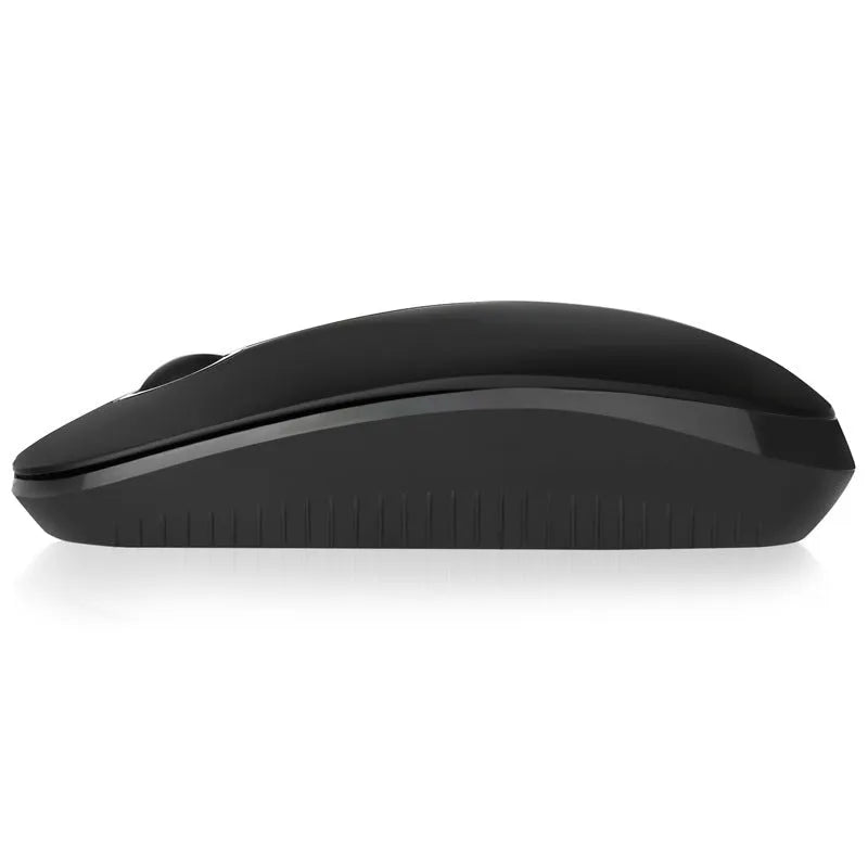 2.4G wireless mouse black colour compact 120x66x36mm design with USB receiver
