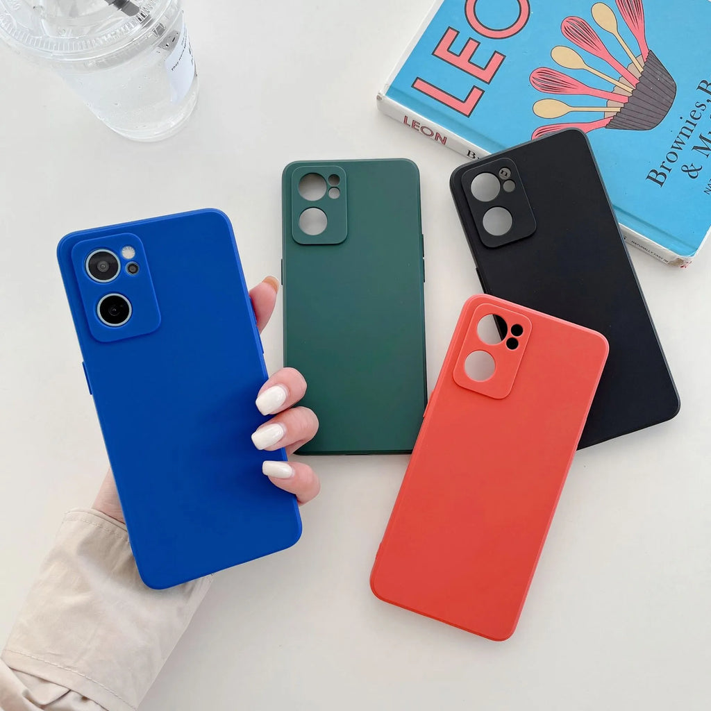 Fine hole matte TPU straight edge back cover phone case for Realme10 Domestic and RealmeV20 in black colour