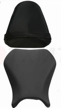 Suzuki GSXR1000 motorcycle with black PU leather seat cover fitted on the front and rear seat.