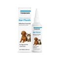 100ml bottle of gentle ear cleaner for dogs and cats with applicator tip for earwax removal.