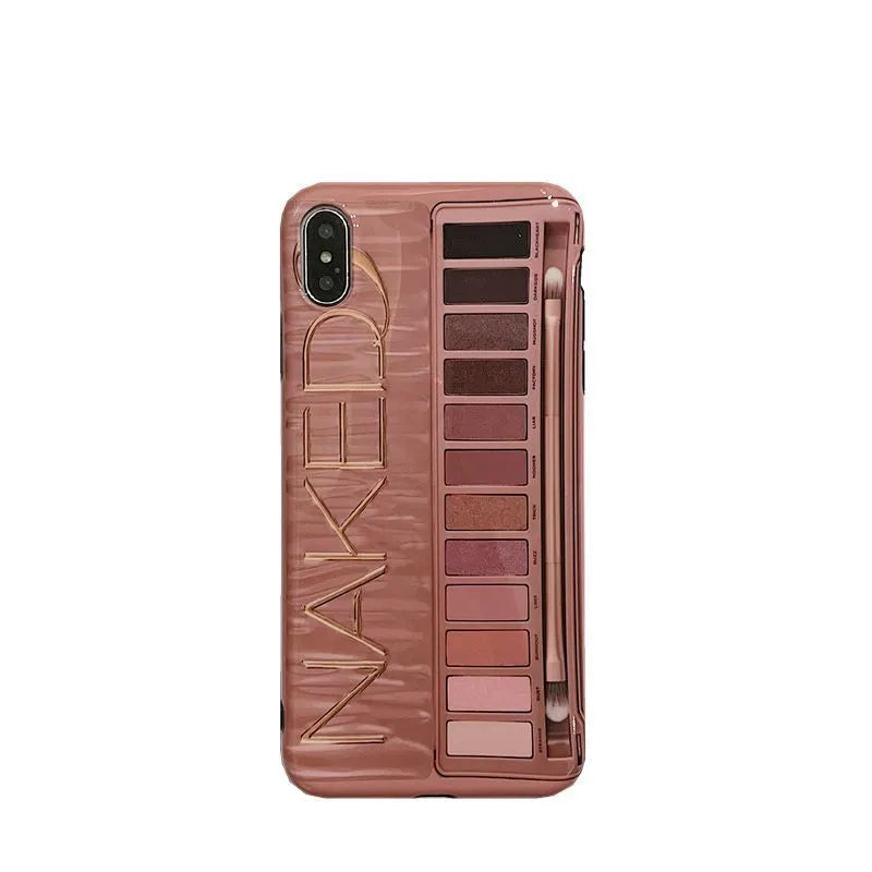 Flesh and grey silicone Eye Shadow phone case for various iPhone models.