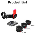 Universal plastic cycling swivel phone holder in black with ABS nylon fibre construction for bicycle handlebar mounting