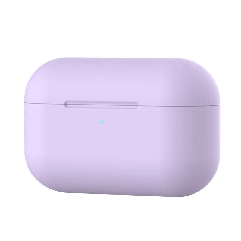 Soft silicone protective cover for AirPods Pro wireless earbud case in multiple colour options.