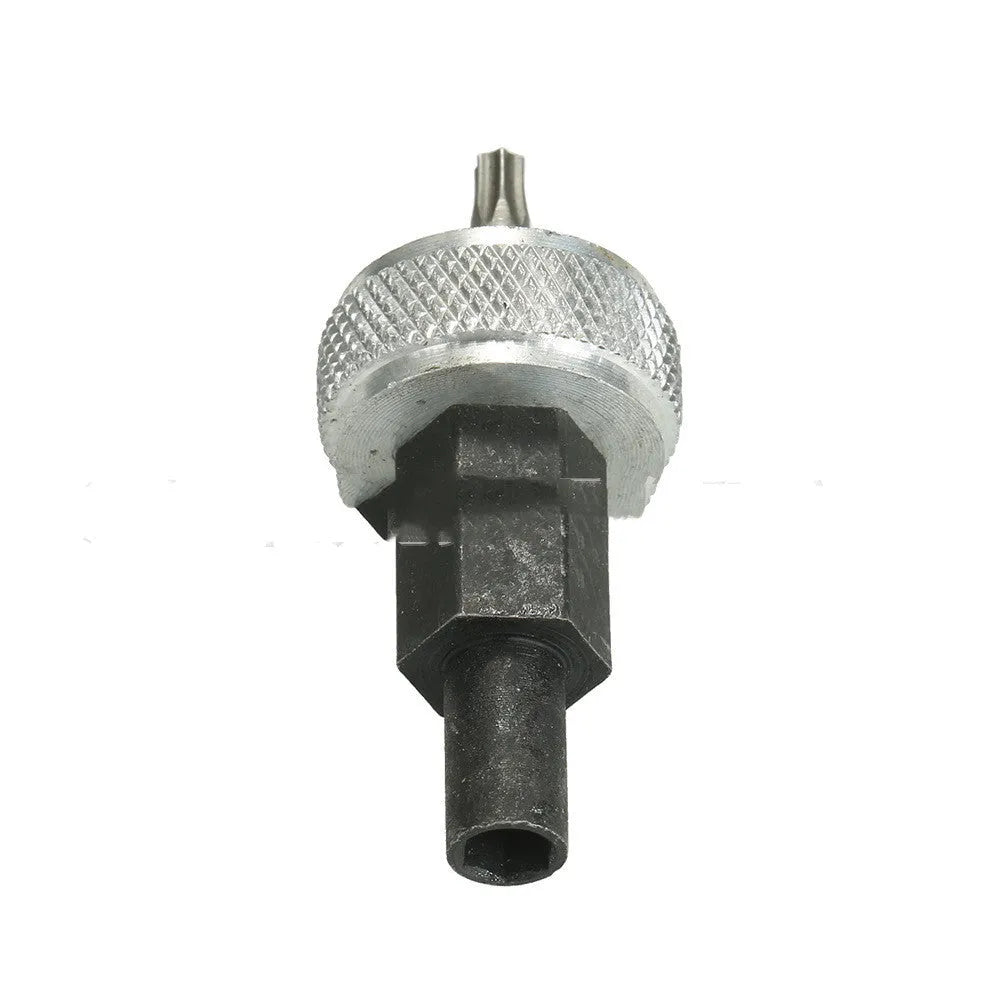 Ignition module wrench tool for distributor block mounting with knurled aluminium knobs