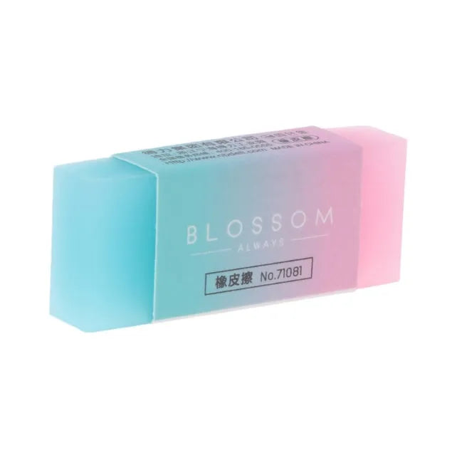 Cute translucent rubber eraser with soft edges, 4.8 cm long, for school pencil use