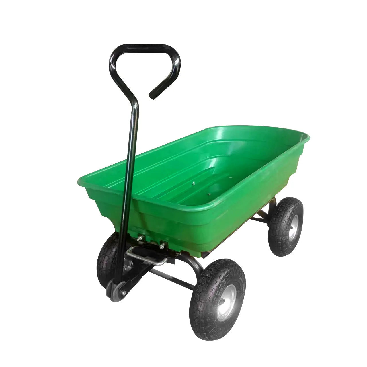 Green four-wheel plastic dumptruck model TC2145 for agricultural use