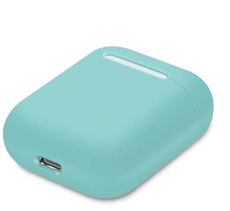 Silicone protective sleeve for AirPods charging case in split design showing colour options