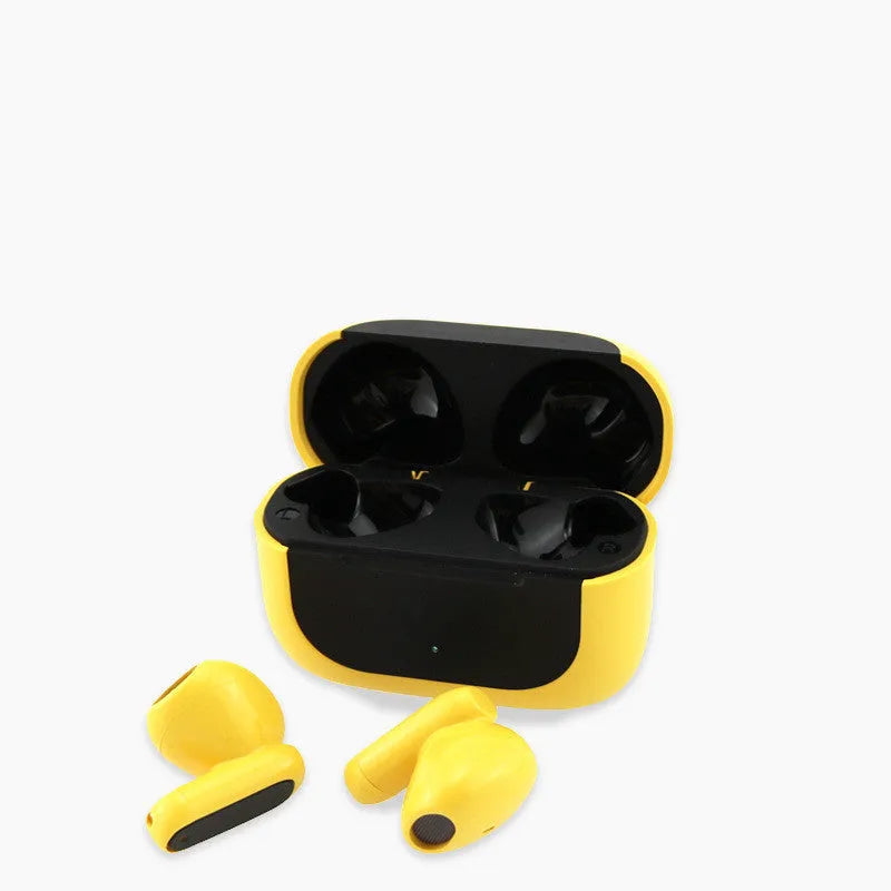Jerry cartoon wireless stereo headphones in black, white, or yellow colours with foldable ear cups